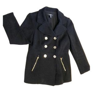 Alfani Knit Pea Coat Blazer